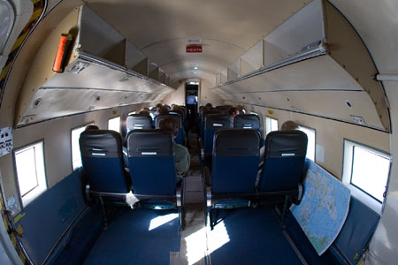 Passagerkabinen i DC-3'en