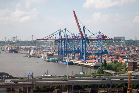 Containerhavn i Hamborg
